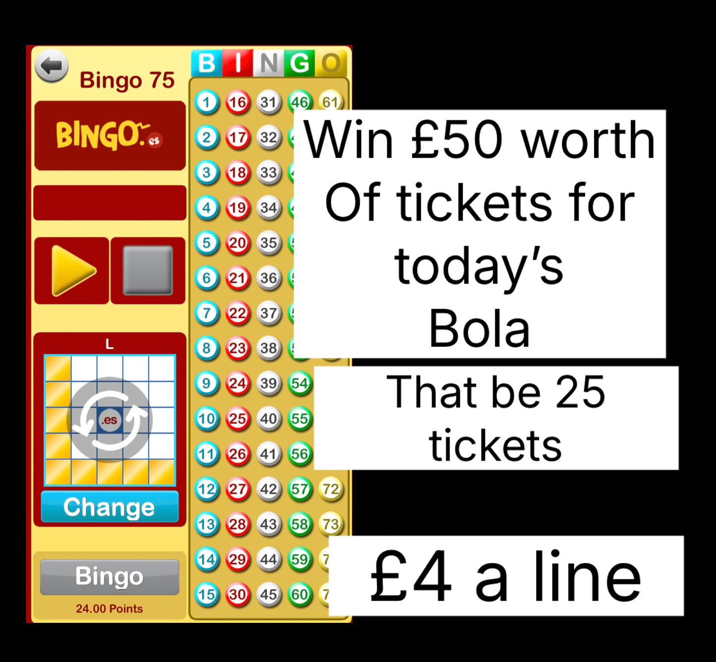 Mini game to get 25 ticks